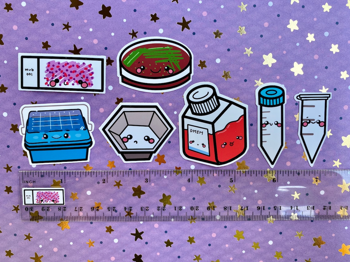 Cute Science Equipment and Disposables Sticker Set - Etsy