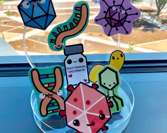 Cute Virus Sticker Set