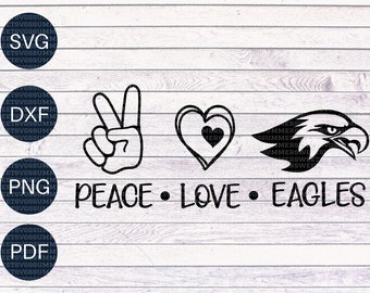 Download Peace Love Eagles Etsy