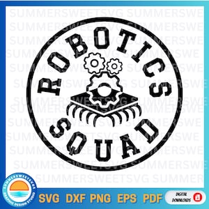 ROBOTIK SQUAD SVG, Roboter-Team, Roboter-Team, Roboter-Shirt, Roboter-Club, Roboter-Schule, Cricut-Svg-Dateien, SVG-PNG, digital