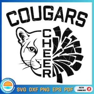 Cougars svg Cougar svg Cougar png Cougar cheer svg cougar mascot svg Cougar mascot png cougar school spirit Cougar team svg digital file