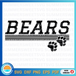 Bears Svg, Cheer svg, cheer mom, team spirit svg, t-shirt design svg, png, dxf, cricut cut files, digital download, monogram, sublimation