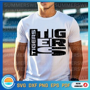 tigers svg, tigers png, school spirit svg, boys shirt design, mascot svg, school pride svg, png, dxf, cricut cut file, silhouette, digital