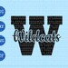 Wildcats Svg Wildcats Png School Spirit Svg Letter W Svg - Etsy