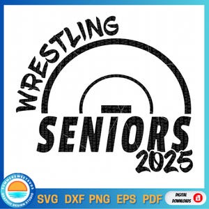 Senioren 2025 SVG, schooltrots, teamgeest, worstelen 2025 svg, damessport, mannen vrouwen, bestanden voor cricut, sublimatie, opstrijkbare overdracht