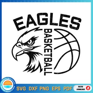 Adler Basketball svg dxf png Sport svg eagles creolen design Cricut cut Datei Basketball-Design für Mädchen Jungen Männer Teamgeist Silhouette Tshirt