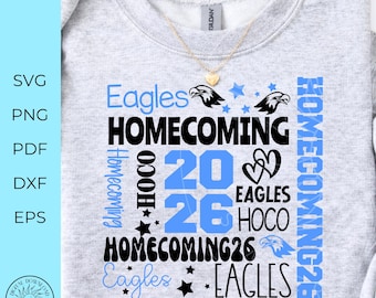 Eagles SVG, Homecoming 2026 svg, school homecoming 2026,hoco 2026, cut file,spirit week svg, cricut cut file,digital download