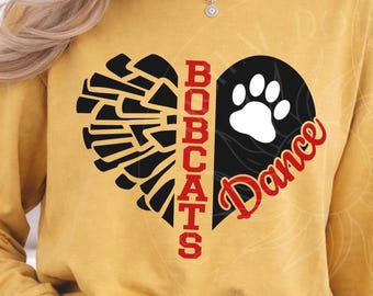 Bobcat svg, bobcats dance svg, school spirit svg, mascot svg, dancer squad cut file, cheer svg, love bears, dance mom svg, download digital