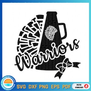 Kriegerinnen Art Deco, jubeln svg, Cheerleader svg, Pom Pom, jubelnmama, Teamgeist, Megaphondesign, svg png dxf, Cricut geschnitten Dateien, digital Schnittdatei