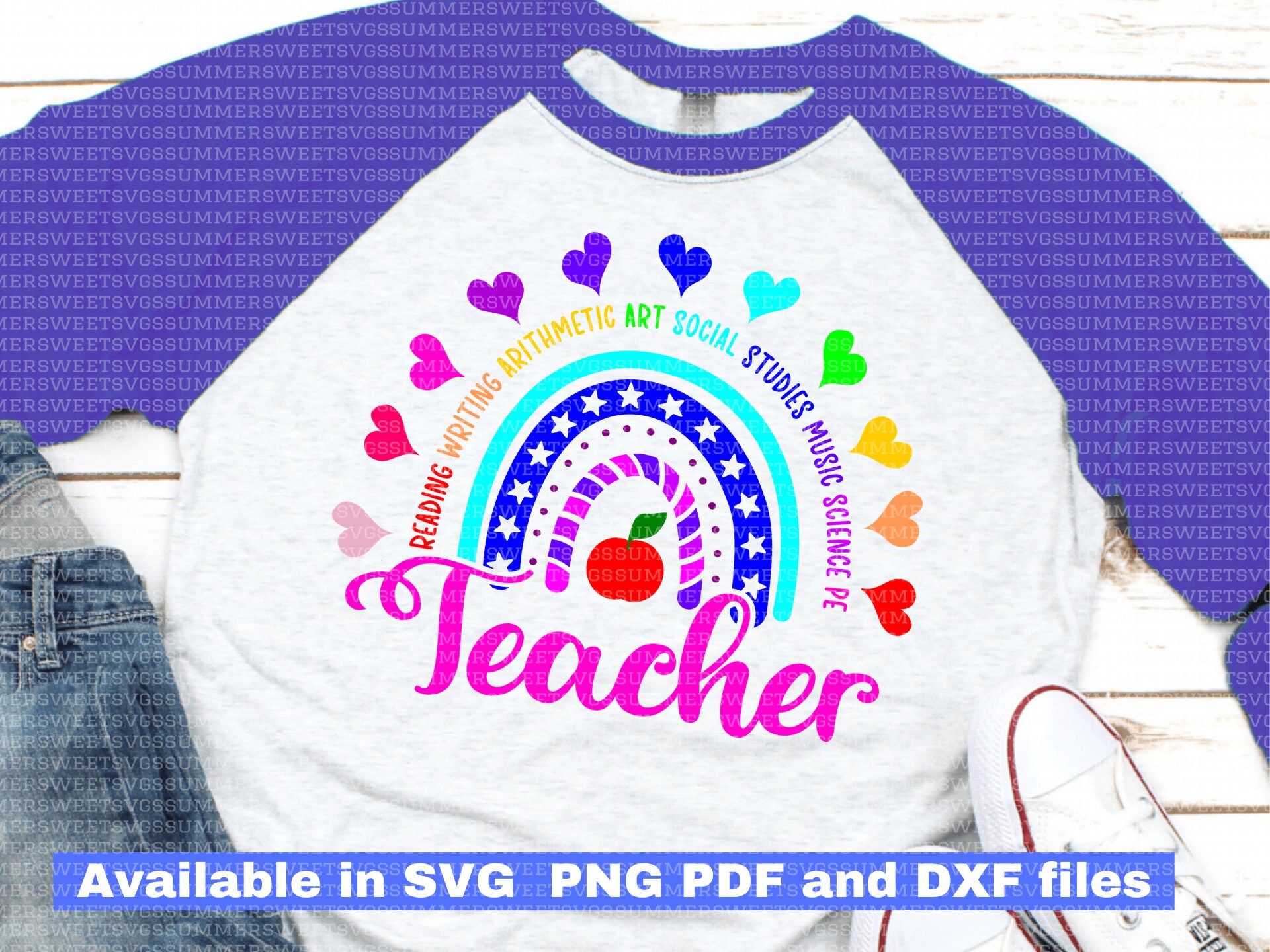 Download Teacher boho rainbow SVG teacher appreciation svg teacher | Etsy
