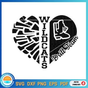 Bohren Sie Team SVG, wilde Katzen svg, Tanzgruppe svg, Bohrerteam Mom svg, Tanz-Shirt svg, Teamgeist svg,dxf,png,eps, Cricut Cut Dateien, digital