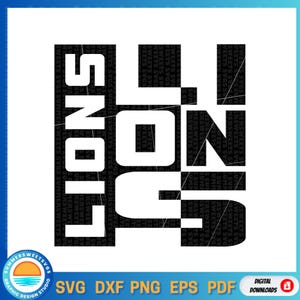 Lions svg, camisa da escola Lion png, arquivo de corte de espírito de equipe, lions boy svg, lions girl, arquivo pdf, cricut, silhueta, futebol, beisebol, torcida