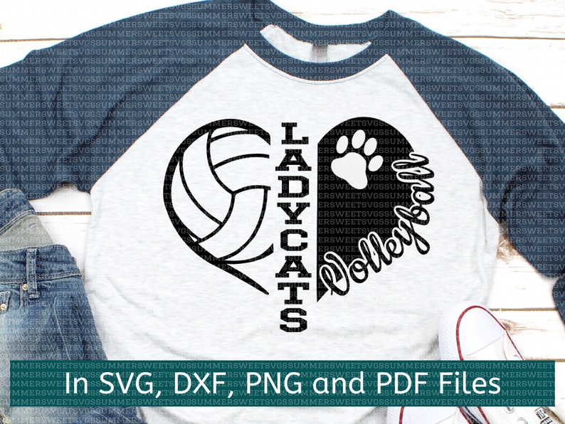 Download Ladycats Volleyball SVG Ladycat Volleyball shirt svg | Etsy