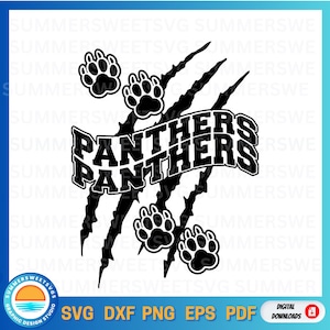 Svg panthères, panthères png, rayures de panthère, amour panthères svg, svg esprit école, mascotte coupe fichier, fichier coupe cricut, svg, png, dxf