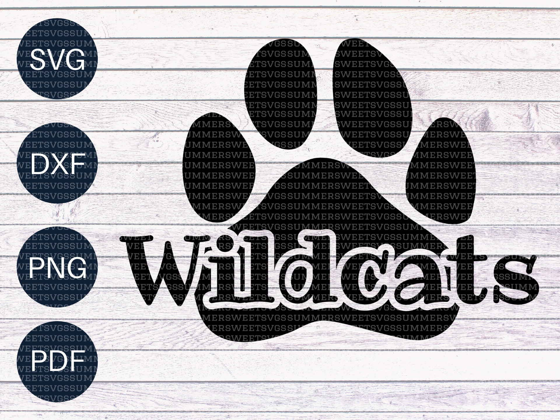 Wildcat SVG Wildcats Paw Print Football Mom Svg Basketball | Etsy
