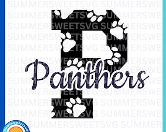 Panthers svg, jubeln svg, Pfotenabdrücke, Liebespanthern svg, Cheerleader png, Cricut Cut Datei, Silhouette, eps svg png dxf Maskottchen svg, digital