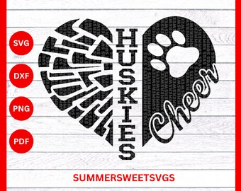 Cheerleader svg dxf png pom pom svg cheer mom cheer squad huskies cheer heart love cheer circut silhouette cut file cheer svg