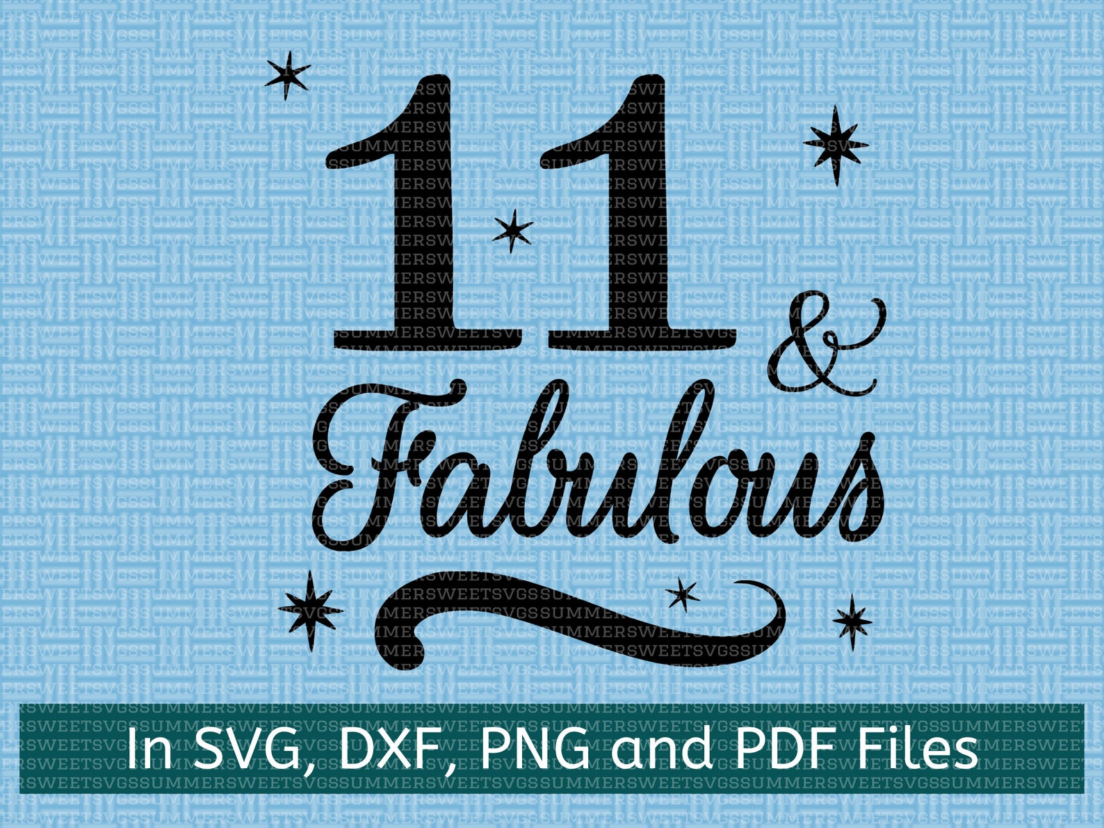 11 and fabulous SVG happy 11th birthday 11th Birthday svg | Etsy
