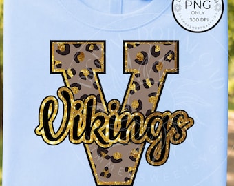 Wikingowie PNG, maskotka szkoły wikingów png, projekt litery V Varsity, koszulka z motywem szkolnym png, nadruk w panterkę wikingów mama png, pobieranie cyfrowe