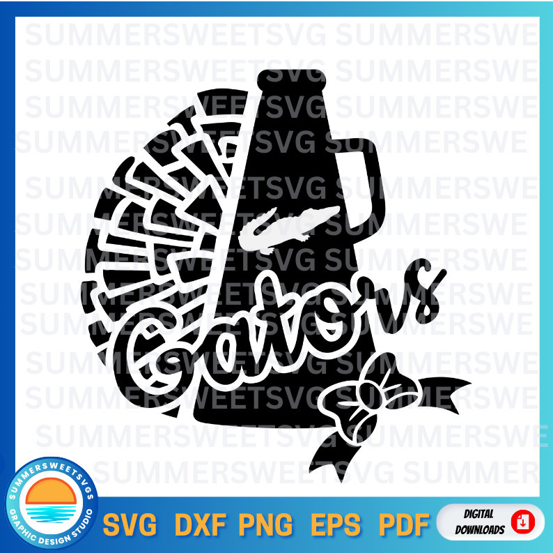 Cheer Svg megaphone pom pom love cheer svg Cheerleader squad Cricut Cut file gators silhouette svg png dxf digital cut file girls design