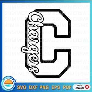 Chargers svg, chargers png, school spirit svg, charger mom svg, mascot svg, cricut design svg, svg, png, dxf, eps, letter C svg,shirt vector