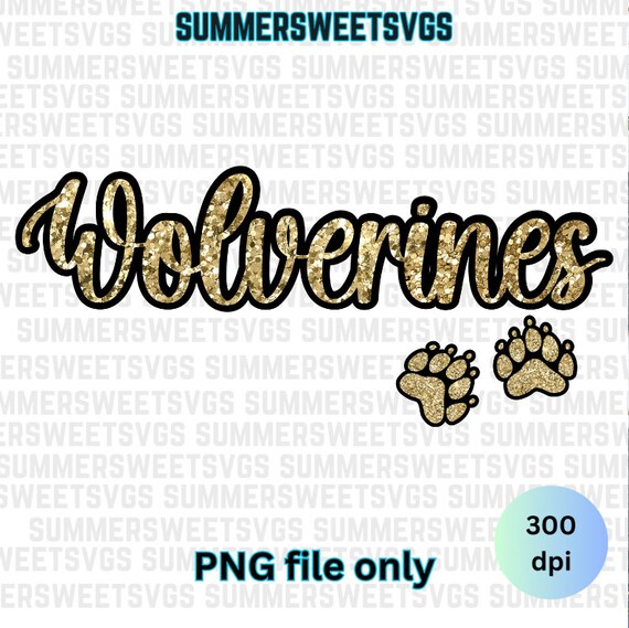 Wolverines PNG, Wolverines sublimation design, Wolverines glitter look digital download for sublimation or printing