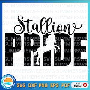 Stallions svg, stallion pride, cheer mom, school spirit svg, tshirt design svg, png, dxf, cricut cut files, digital download, monogram