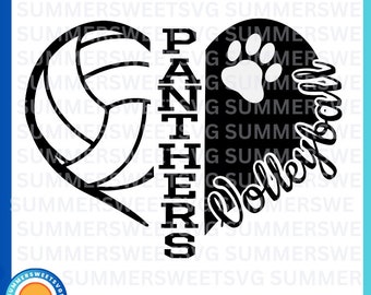 Panther svg,volleyball mom svg,team spirit,shirt design,eps svg png dxf,cricut cut files,digital cut files,school pride,sublimation,monogram