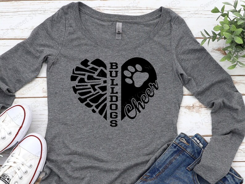 Cheer bulldogs SVG cheerleading bulldogs shirt svg cheer Etsy
