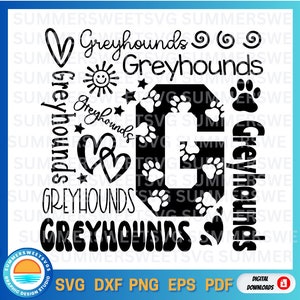 file svg levrieri, tipografia levrieri svg, tifo levrieri svg, spirito di squadra svg, maglietta della scuola svg, file di taglio cricut, silhouette, png, dxf