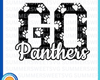 SVG de panteras, pantera, huella de pata SVG, vamos panteras SVG, archivos DXF de panteras, orgullo de las panteras SVG, DXF, PNG, PDF, archivos SVG, archivo de corte