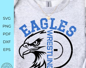 eagle wrestling svg dxf png sport svg eagles wrestler design cricut cut file wrestling design for girl boy men team spirit silhouette tshirt