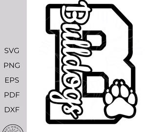 Bulldogs SVG dxf png Cheer team spirit bulldogs Cricut Cut Files Silhouette sublimation design digital cut files design for girls boys men