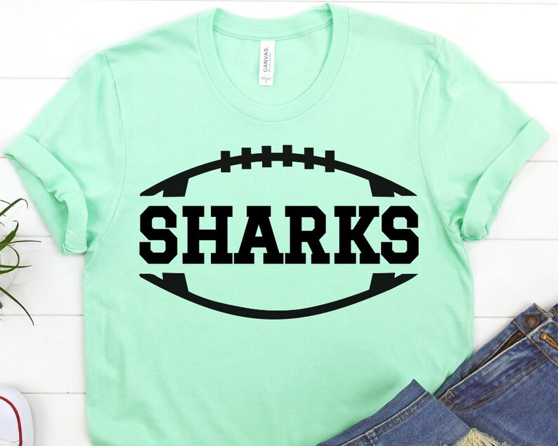 Download Sharks football SVG Shark Shark shirt svg Shark spirit | Etsy