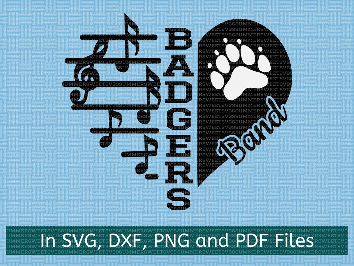 Badgers SVG marching band svg Badgers band svg high school | Etsy