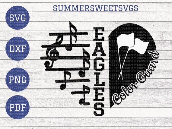 Eagles Svg Band SVG Color Guard Svg Music Heart Design - Etsy