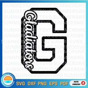 Gladiators svg, Cheerleader svg, School pride svg, cheer svg, school spirit svg,sublimation png, svg, dxf, cricut cut file, digital cut file image 4