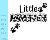 Panther SVG, paw print SVG, Little panther, elementary school monogram svg, back to school, cricut cut file, svg, png, dxf, download