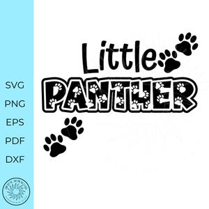Panther SVG, paw print SVG, Little panther, elementary school monogram svg, back to school, cricut cut file, svg, png, dxf, download