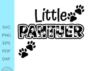 Panther SVG, paw print SVG, Little panther, elementary school monogram svg, back to school, cricut cut file, svg, png, dxf, download