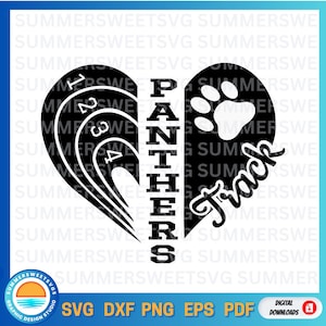 Track svg, track and field svg, team spirit svg, track design, panthers, svg, png, dxf, cricut cut files, digital cut files, girls boys men