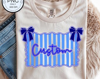 Custom School Name PNG, Personalized School Spirit Shirt Design, Preppy coquette bows,Game Day Sweatshirt Graphic, Trendy back to school png
