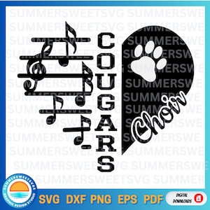 Chor SVG, Orchester svg, Musik Herz Design, Puma Pfotenabdruck Teamgeist, Violinschlüssel, svg png dxf, ciricut geschnitten Dateien, digitale Schnittdateien