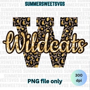 Wildcat PNG, wildcat leopard print png, wildcats sublimation design, wildcat digital download for sublimation or printing