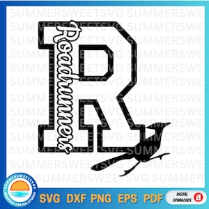 Roadrunner SVG, Roadrunners SVG, espírito de equipe SVG, camisa escolar SVG, mascote escolar SVG, PNG, EPS PDF, DXF, arquivos para Cricut Silhouette, digital