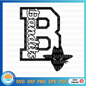 Banditen svg, jubeln SVG, Banditen Schulstolz, Schulgeist svg, Tshirt svg, png, pdf, Dateien für Cricut, Silhouette, digitaler Download