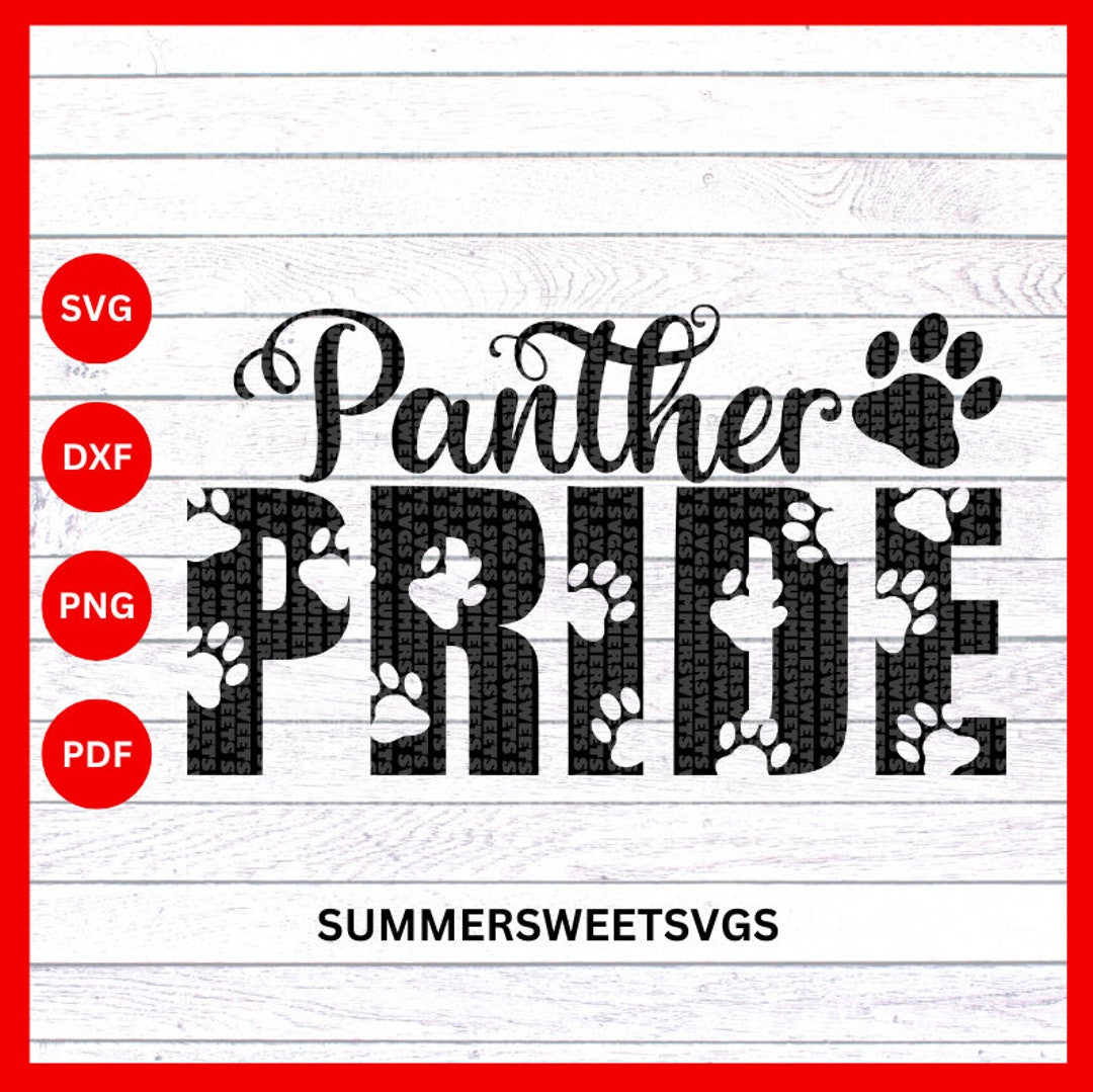 Panther Pride SVG, Paw Print Svg, Team Spirit Svg, Pride Shirt Svg