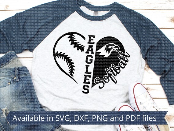 Eagles SVG softball svg Eagles svg softball shirt svg | Etsy