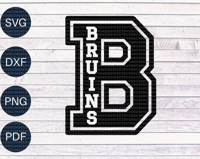 Cheer Svg Letter B Svg Cheerleader Bruins Cricut Cut File Etsy