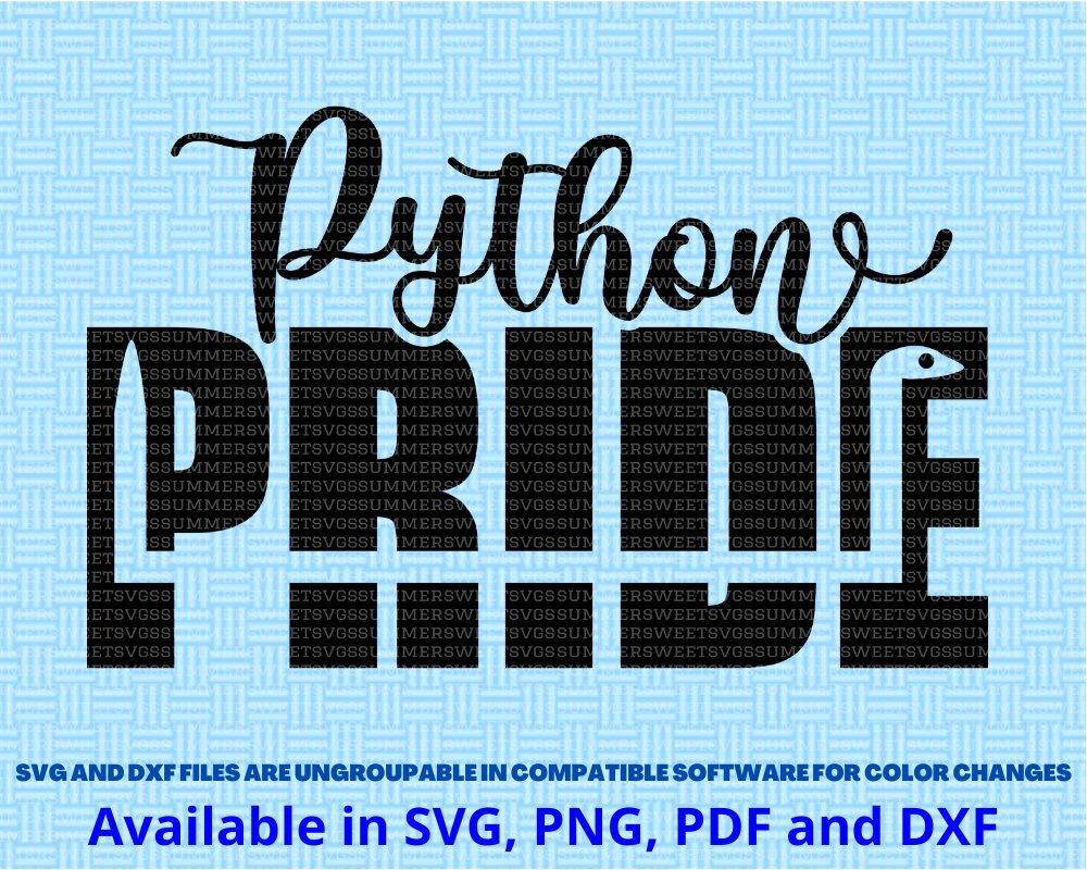 Python Pride SVG Pythons Svg Team Spirit School Pride Svg - Etsy Canada